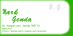 mark genda business card